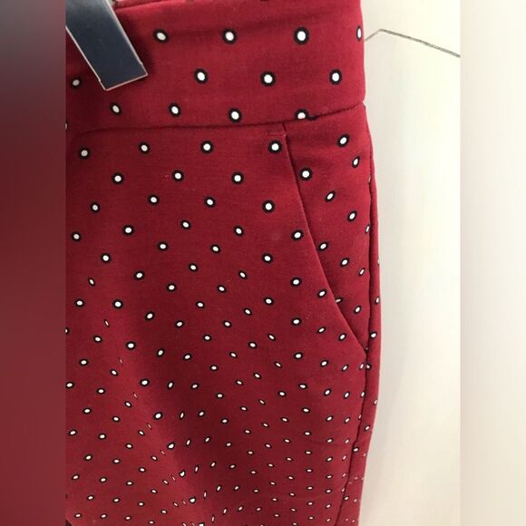 Express Columnist Women's Red 10R Mid Rise Flat Front Tapered Leg Ankle Pant - Picture 5 of 5